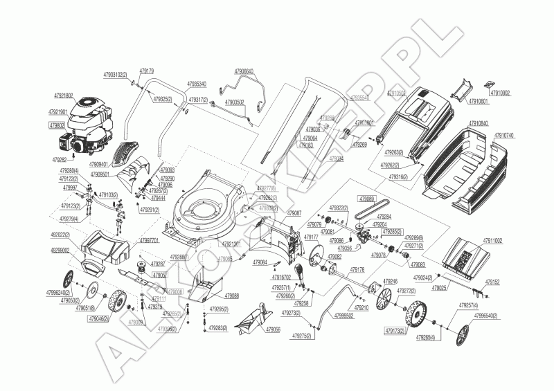 KANAŁ WYRZUTU BOCZNEGO AL-KO 5.13 BR-X 47909501