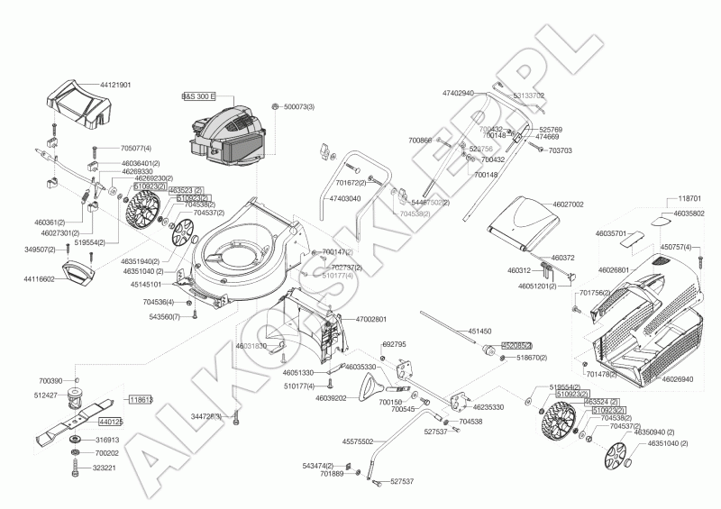 SILVER - KOŁPAK KOŁA ROTAX D 190-205 nr 46350940