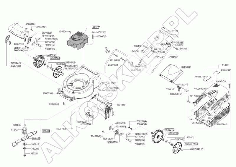 ELEMENT OBUDOWY PRZÓD 46/51 B nr 46039701