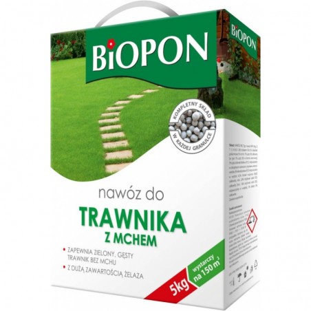 Nawóz do trawnika z mchem Biopon 5kg