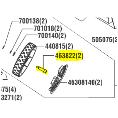 40 E Silver - Śruba Koła Tył - 463822